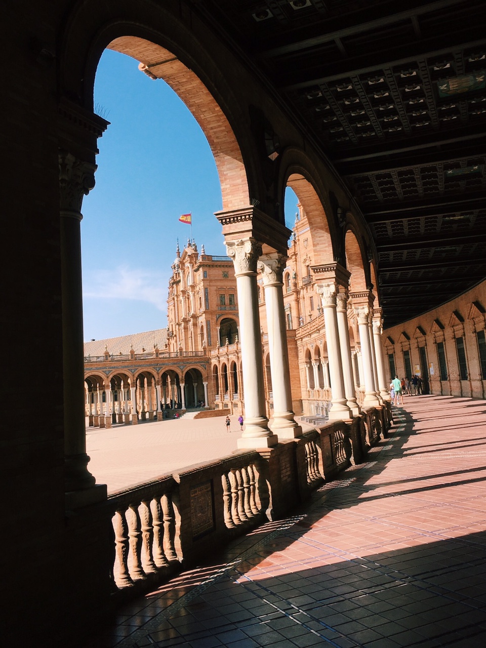 Plaza España, a great structure that shows mosaic compositions of all the provinces of Spain.