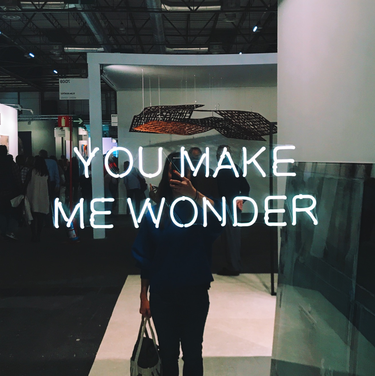 I'm not immune to selfies, I'm only human. This is me in front of Jeppe Hein's You Make Me Wonder (1974).