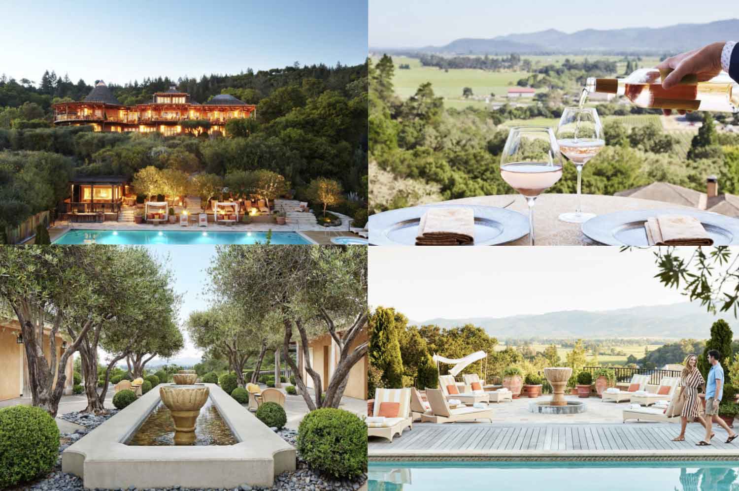 "The quintessential Napa Valley adult getaway". | Images vía Auberge du Soleil.