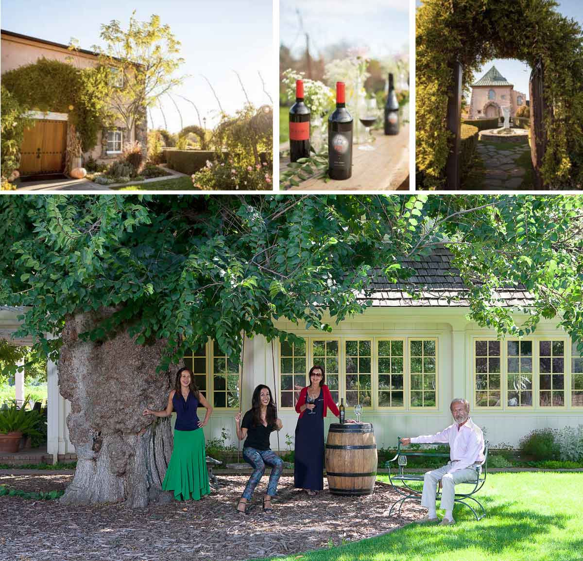 Images of the winery and of the Peju family vía Peju's Website.