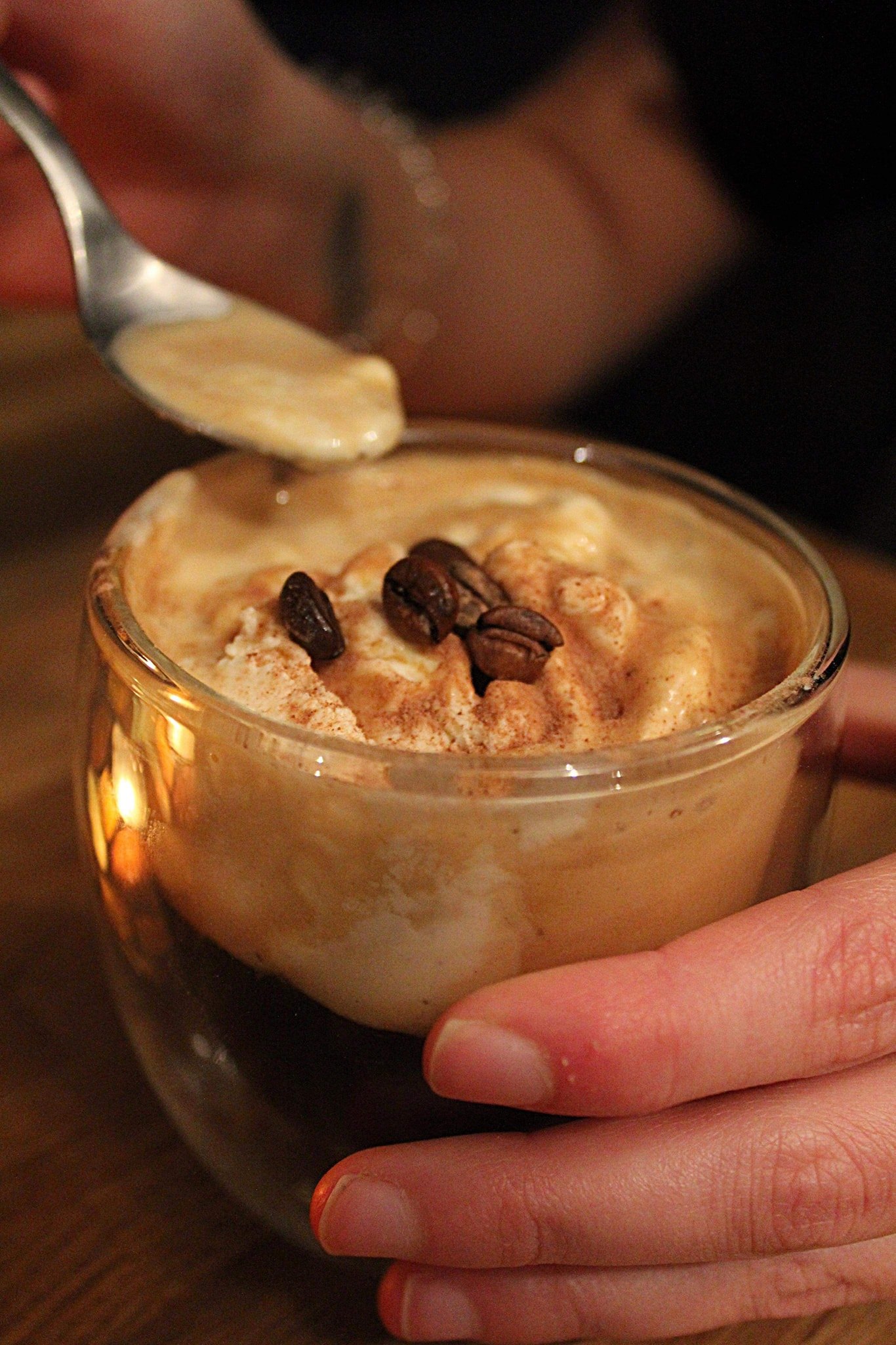 Affogato al Caffe. | Photo vía The Oaktree Vegan Restaurant FB.